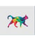 Kit broderie point de croix Marie Coeur - Chat Multicolore