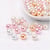 Perles ronde en verre nacré en mélange coloris assortis 6 mm Lot A