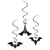 Spirale Halloween à suspendre - chauve-souris, lot de 3