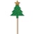 12 Cupcake Toppers Sapin de Noël Vert à Paillettes