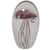 Presse papier sulfure méduse aubergine en verre 8 cm