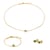 Collier, bracelet et boucles d'oreilles Aurora en pierres Péridot - Sloya
