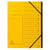 Trieur agrafé avec élastiques intérieur noir 12 compartiments - A4 - Jaune - x 10 - Exacompta