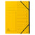 Trieur agrafé avec élastiques intérieur noir 12 compartiments - A4 - Jaune - x 10 - Exacompta