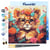 Mini Peinture par Numéros Figured'Art 20x20cm avec cadre Lionceau fantaisie et fleurs - Petit Format