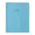 Protège-cahier - Bleu clair - 24x32cm - Grand cahier - Plastique souple - Porte-étiquette