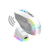 Souris sans fil avec socle de recharge - Blanche - Gaming - ELITE-M50 - LED - Personnalisable - Boutons programmables