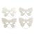 MégaCréa DIY - Masques enfant papillons carton blanc 15 x 25 cm x 4 pièces