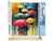 Peinture par Numéro Figured'Art - Farandole de Parapluies - Kit de Loisir Créatif DIY Numéro d'Art Complet - 40x50cm toile roulée + châssis en bois à monter