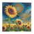 CRYSTAL ART Kit tableau broderie diamant 30x30cm Champs de tournesol