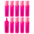 Lot de 10 surligneurs pointe biseautée 1-5mm - DELI - Rose
