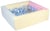 Piscine à balles carrée avec 300 balles – rose, bleu, jaune p/perle, transparent, bleu clair, argent - Velinda