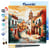 Mini Peinture par Numéros Figured'Art 20x20cm avec cadre Église de Village Ensoleillé - Petit Format