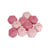 Perles en silicone Idéal attache tétine Hexagone 14mm 10 pièces - rose