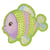 Ecusson thermocollant aquatique poisson 5cm x 4cm