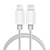 Avizar Câble USB-C vers Lightning Charge et Synchro Rapide Silicone Résistant 1m Blanc