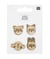 Boutons en Bois Tête d'Animaux X4 de Rico Design : Une Touche de Charme Naturel pour vos Créations Bébé Blanc