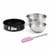 Set pâtisserie avec moule à manqué 26 cm à charnière motif ourson, 2 bols à mixer et spatule Zenker