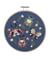 Kit de Broderie Mini bête avec cercle en bois de 15 cm – Trimits Multicolore