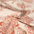 Toile de Coton  Célyan Fleuris Terracota sur fond Ecru