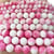 Fil de 46 perles ronde en pierre en pierre naturelle CALCEDOINE ROSE BLANC 8 mm