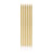 Bougie longue et fine - lot de 6 - or