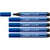 Lot de 5 feutres pointe biseautée - STABILO - Pen 68 MAX - Bleu moyen