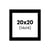 Passe-partout - Noir - 20x20cm - Photo 14x14cm - Pour cadre - Encadrement
