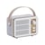 Mini Enceinte Bluetooth Retro HIFI Portable Son Stéréo Haute Fidélité Blanc YONIS