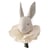 Trophée mural Lapin Flora en lin – décoration chambre bébé enfant