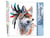 Peinture par Numéro Figured'Art - Renard tribal - Kit de Loisir Créatif DIY Numéro d'Art Complet - 40 x 50cm sans châssis en bois