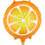 Ballon Aluminium Hélium Orange   Ø 35 cm