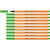 Lot de 10 stylos-feutres pointe fine 0,4 mm - STABILO - Vert pomme - POINT 88