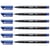 Lot de 6 marqueurs permanents pointe fine 0,4 mm - STABILO OHPen - Bleu