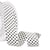 Bobine 15m Ruban pois polyester Blanc et noir