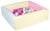 Piscine à balles carrée avec 200 balles – bords 3 couleurs/blanc, transparent, rose, argent - Velinda
