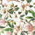 Lot de 4 serviettes en papier découpage collage 33 cm FLEUR MAGNOLIA FA 118 XL