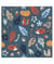 Tissu coton animaux et feuillage de 150 cm de largeur forestbleu vendu par 50 cm