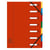 Trieur HARMONIKA® à fenêtres avec élastiques Véritable carte lustrée 7 compartiments - Rouge - x 8 - Exacompta