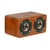 Enceinte Bluetooth Rétro Bois 3D Stéréo Subwoofer Audio Portable Puissance 5W Marron YONIS