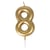 Bougie or - chiffre 8