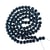 Fil de 95 perles ronde de verre transparent mat givré 8 mm fabrication bijoux BLEU FONCE