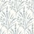 Tissu Popeline de Coton Brins Bleu grisé sur fond Ecru