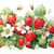 Lot de 4 serviettes en papier découpage collage 33 cm FRAISE FRAISIER