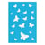 Pochoir plastique souple réutilisable 18,5 x 14,5 cm Fabrika Decoru VOL DE PAPILLONS 001