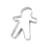 Nonnette Mannele bonhomme (Alsace) - inox - 140 x 120 x 30 mm