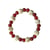 Bracelet Cornaline Perles rondes 8 mm et Perles bois 1 cm - Omsaé