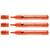 Lot de 3 marqueurs permanents EDDING 2000C orange pointe ronde 1,5-3 mm