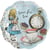 12 Petites Assiettes Alice Vintage Bleu