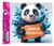Diamond Painting Broderie Diamant LUMINLIFE 50x50cm, 100% strass, diamants ronds - Porte-affiche panda